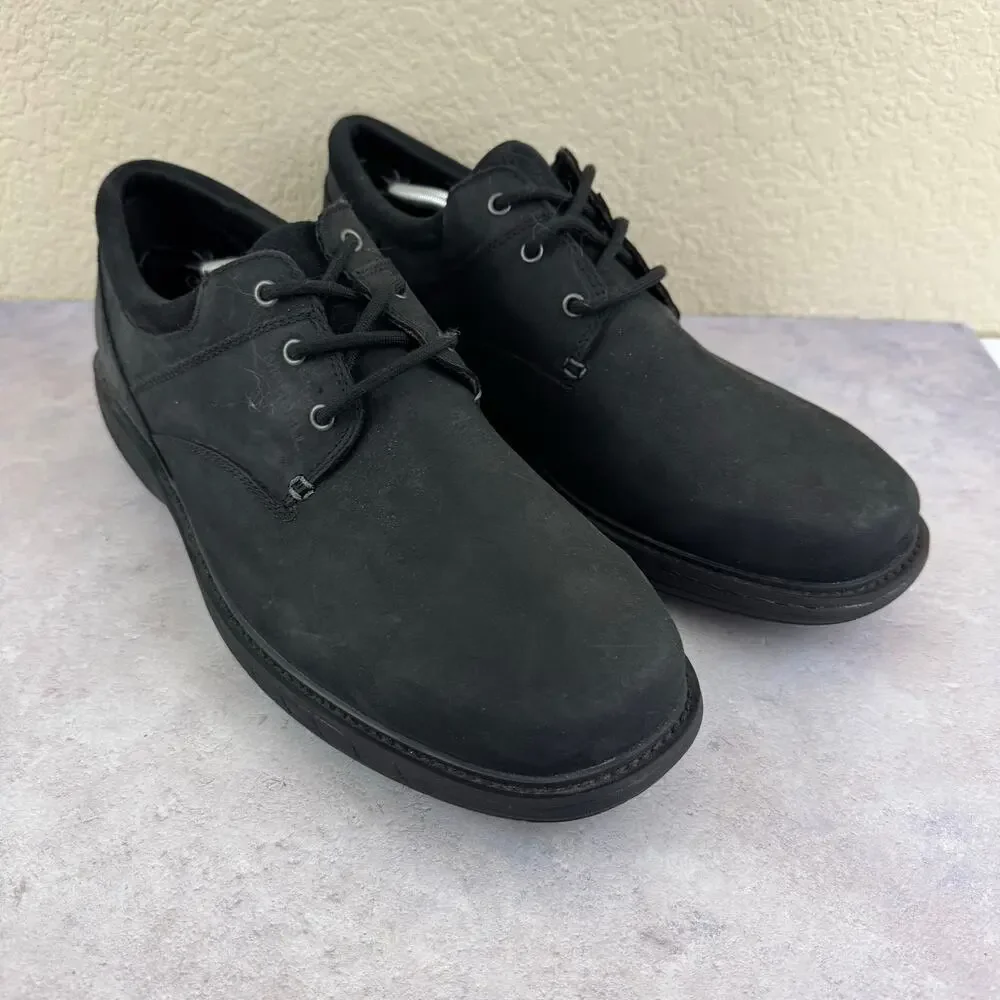Merrell Shoes Mens Size 14 World Vue Lace-Up Black Nubuck Leather J94019